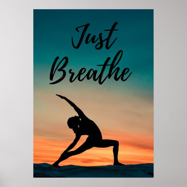 Póster Just Breathe - Poster de yoga (Frente)