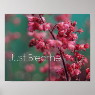 Póster Just Breathe Quote