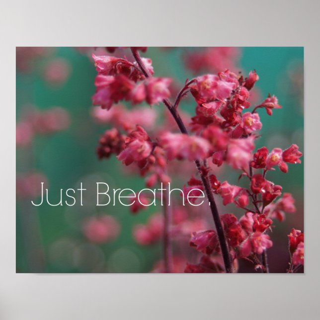 Póster Just Breathe Quote (Frente)