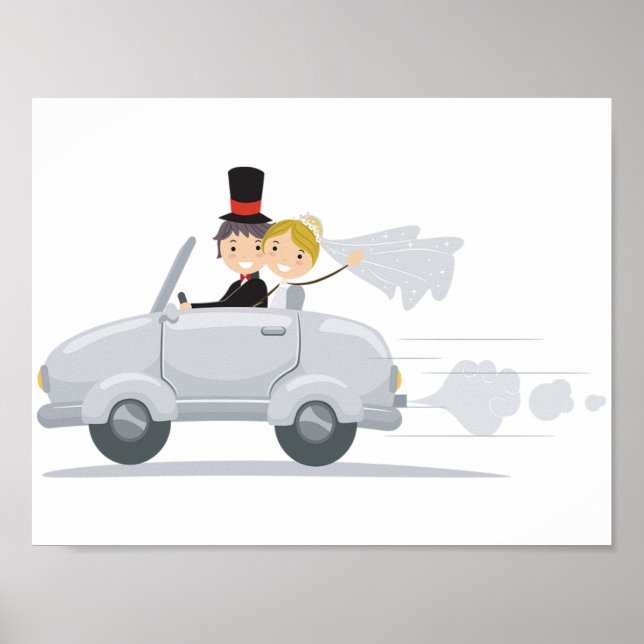 Póster Just Married Car Poster (Frente)