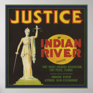 Póster Justice Florida Crate Label