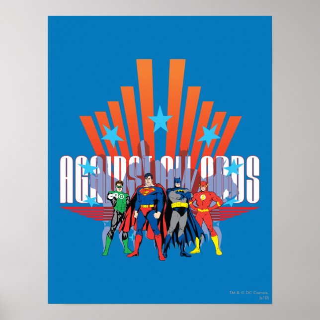 Póster Justice League "Against All Odds" (Frente)