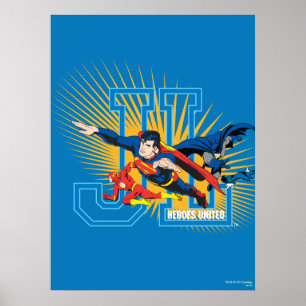 Póster Justice League Heroes United