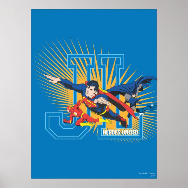 Póster Justice League Heroes United (Frente)