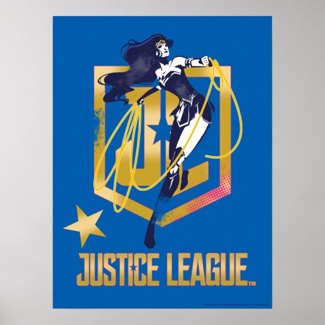 Póster Justice League | Wonder Woman JL Logo Pop Art (Frente)