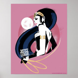 Póster Justice League Wonder Woman Profile Pop Art