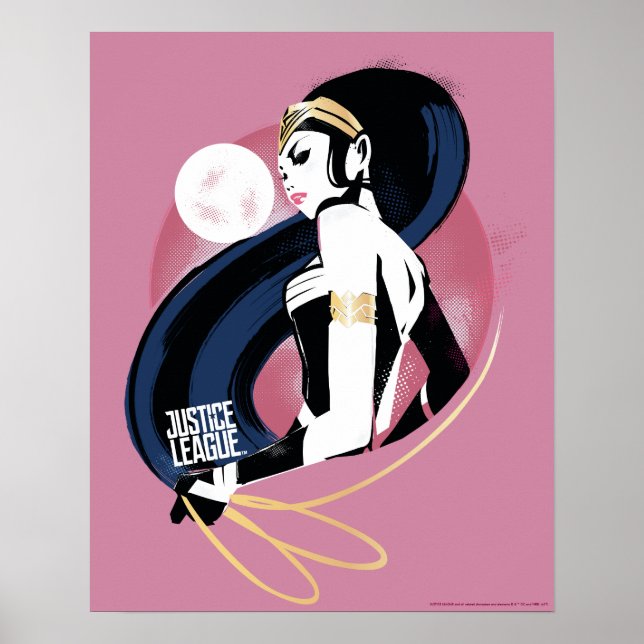Póster Justice League | Wonder Woman Profile Pop Art (Frente)