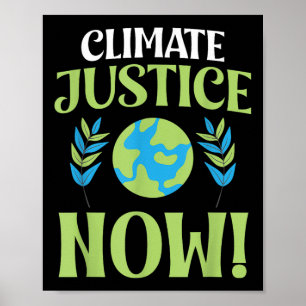 Póster Justicia Climática Ahora Protección Ambiental Acce