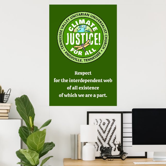 Póster ¡Justicia climática TVUUC! Para todos (Oficina en casa)