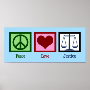 Póster Justicia del amor de la paz