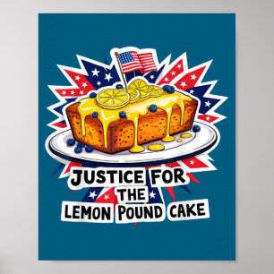 Póster Justicia divertida para pastel de limón americano