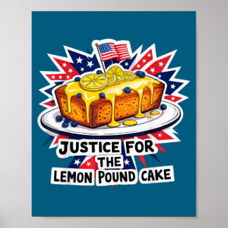 Póster Justicia divertida para pastel de limón americano