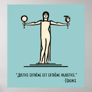 Póster Justicia extrema cita textura francesa