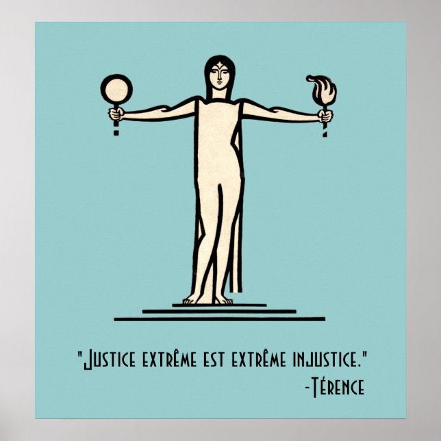Póster Justicia extrema cita textura francesa (Frente)