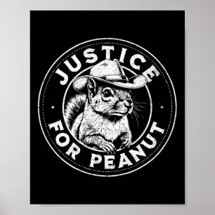 Póster Justicia para el cacahuete La ardilla - Peanu Pnut