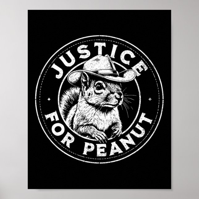 Póster Justicia para el cacahuete La ardilla - Peanu Pnut (Frente)