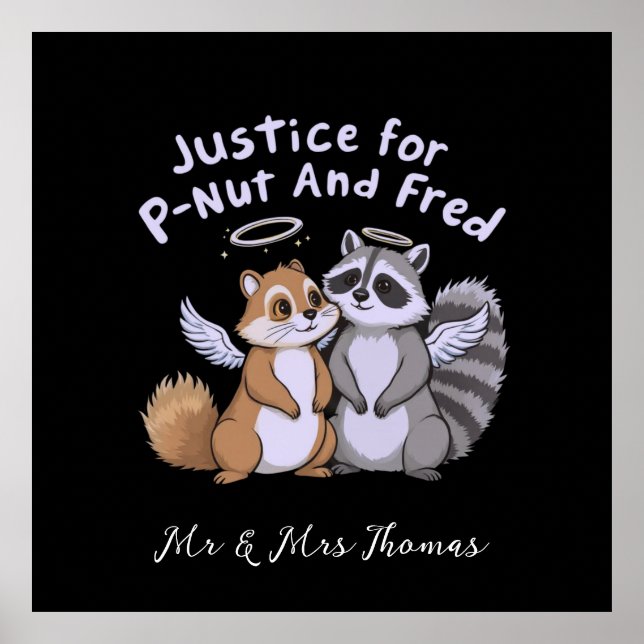 Póster Justicia para P-Nut y Fred una postura humorística (Frente)