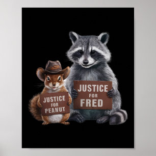 Póster Justicia Para Peanut La Ardilla Justicia Para Fred
