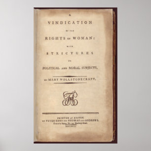 Póster Justificación de las derechas de la mujer