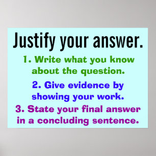 Póster Justificar tu respuesta