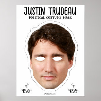 Póster Justin Trudeau Costume Mask