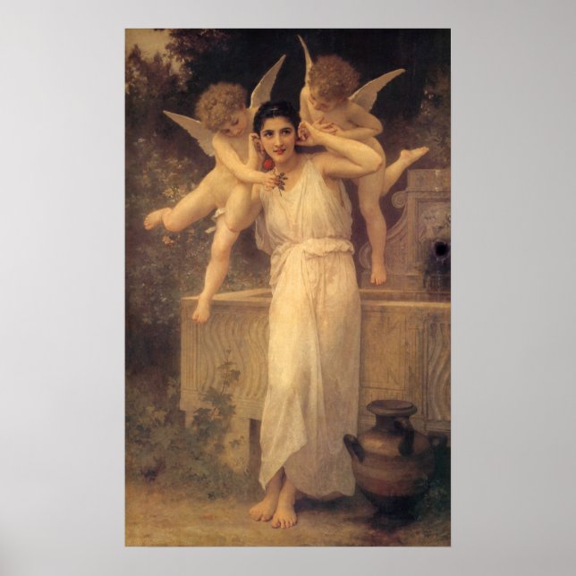 Póster Juventud de Bouguereau, retrato de los Ángeles vic (Frente)