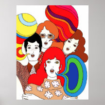 Juventud de los sesenta, popart vintage