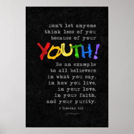 Póster Juventud (Escritura: 1 Timoteo 4:12)