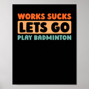 Póster Juzgado de Retro Badminton - Racquet Vintage Shu
