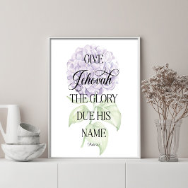 Póster JW 2025 Year Text with Hydrangea Print