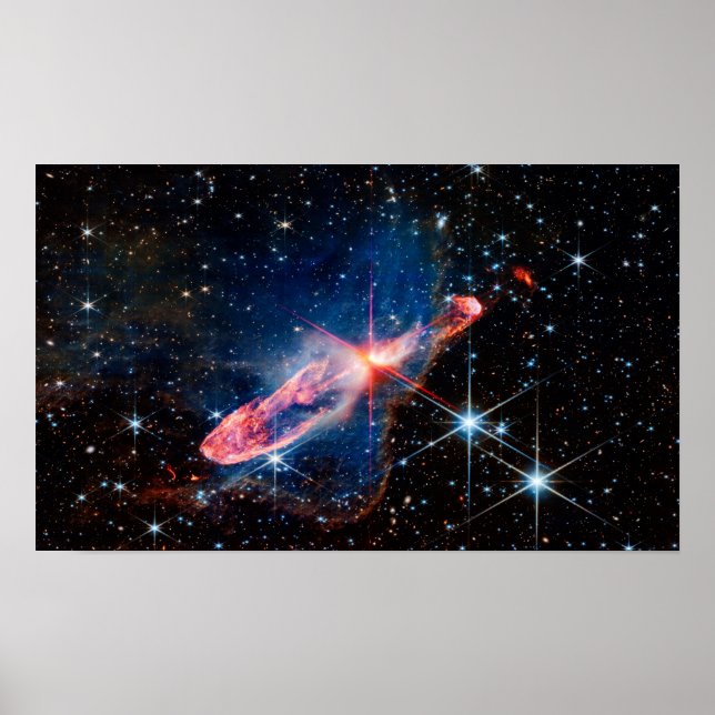 Póster JWST Herbig-Haro 46/47 Estrellas activas (Frente)