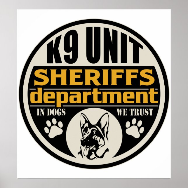 Póster K9 Unit Sheriff's Department (Frente)