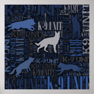 Póster K-9 unidad - unidad del perro policía