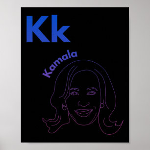 Póster K es para Kamala Presidenta Kamala Harris Wheimer 