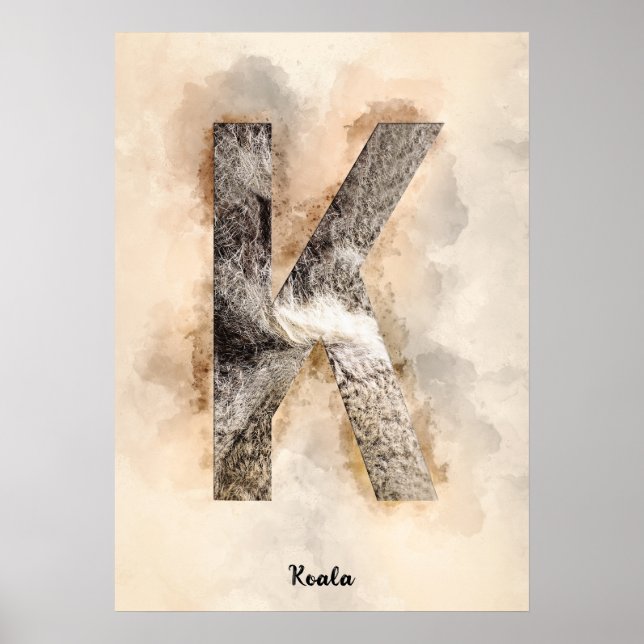 Póster K es para Koala (Frente)