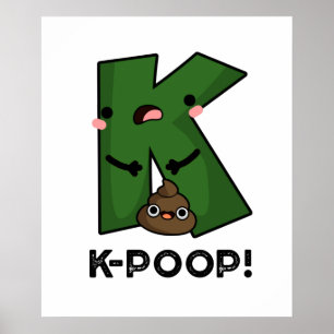 Póster K-poop Funny K-pop Poo Pun