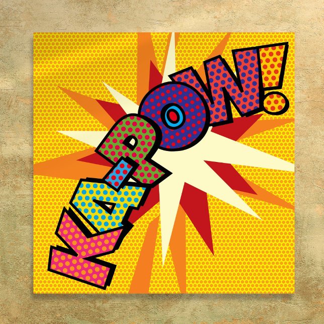 Póster KA-POW Fun Retro Libro De Historietas Pop Art (KA-POW Fun Retro Comic Book Pop Art Poster)