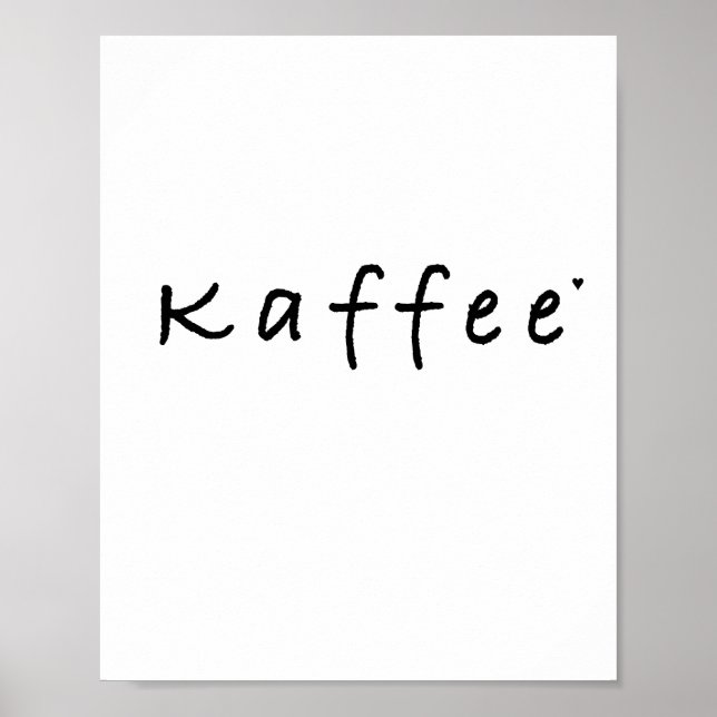 Póster Kaffee - minimalistic typography poster (Frente)