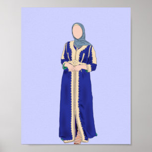 Póster Kaftan - tradicional kaftan marroquí