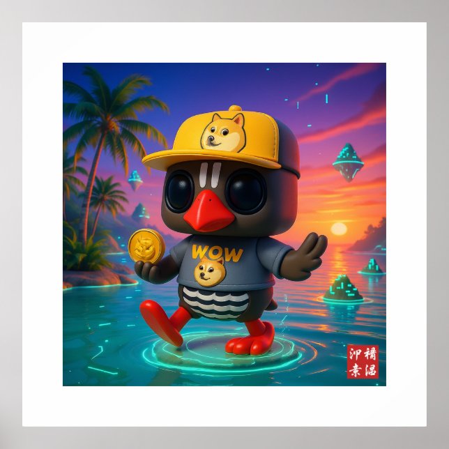 Póster Kagu Crypto Dogecoin (Frente)