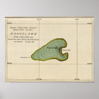 Póster Kahoolawe, Hawaii