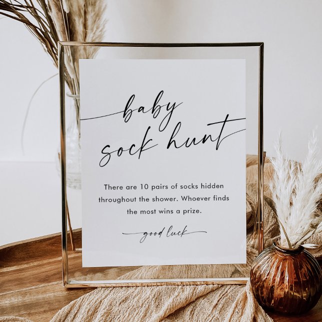 Póster KAIA Baby Sock Hunt Baby Shower Game Rótulo (Subido por el creador)