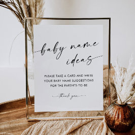 Póster KAIA Nombra a bebé Ideas Rótulo de juego