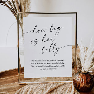 Póster KAIA Qué Grande Es Su Juego De Baby Shower Belly
