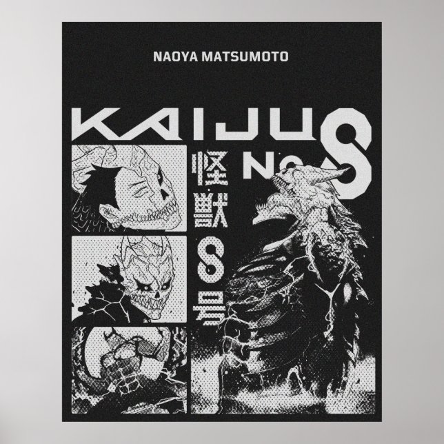 Póster Kaiju No.8 – Manga Style Monster Battle Art (Frente)