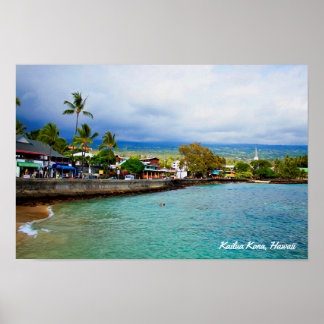Póster Kailua Kona, Hawaii • Oil Paint Digital Art
