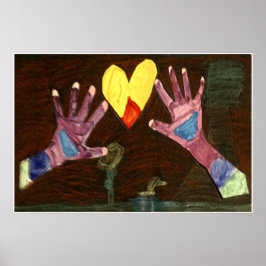 Póster Kaitlyn HANDS Art1569a1a Los regalos de Zazzle del