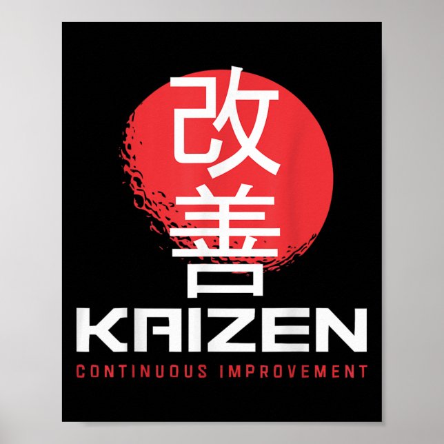 Póster Kaizen Mejora Continua Kai Zen Japonés Mot (Frente)