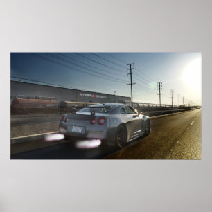 Póster "Kaji" Nissan GT-R Disparo en California