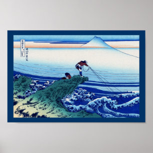 Póster Kajikazawa en la provincia de Kai, viticultura de 